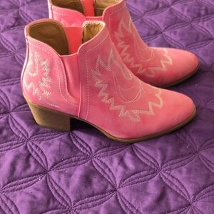 Chic Pink Ankle Booties